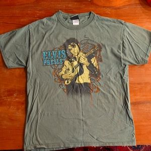 90sVINTAGE Elvis Presley Liquid Blue T-shirt